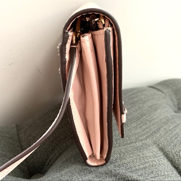 NWT Kate Spade leather jeweled crossbody blush - Picture 6 of 8